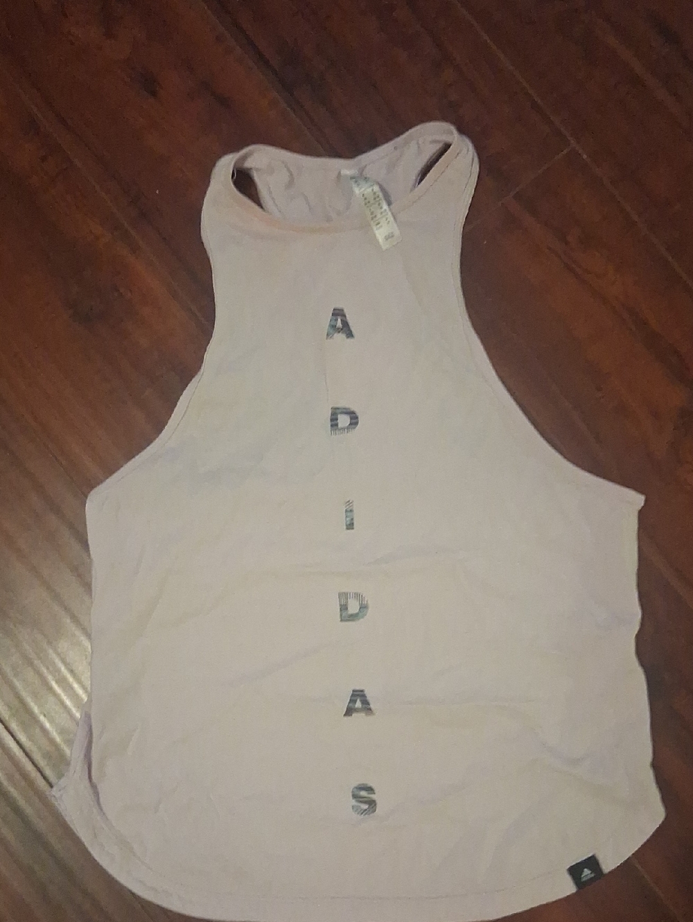 adidas Light Purple Vertical Logo Racerback Tank